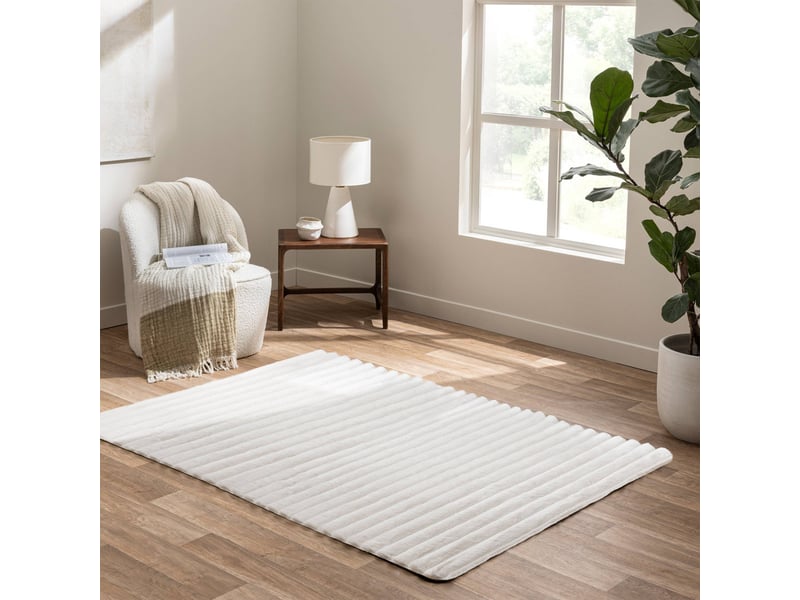 Tapis imitation fourrure boudoir 120x170cm naturel  - Conforama D