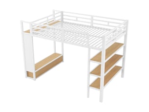 Lit mezzanine 140x200 cm   IKSETERA TRADING LTD coloris blanc