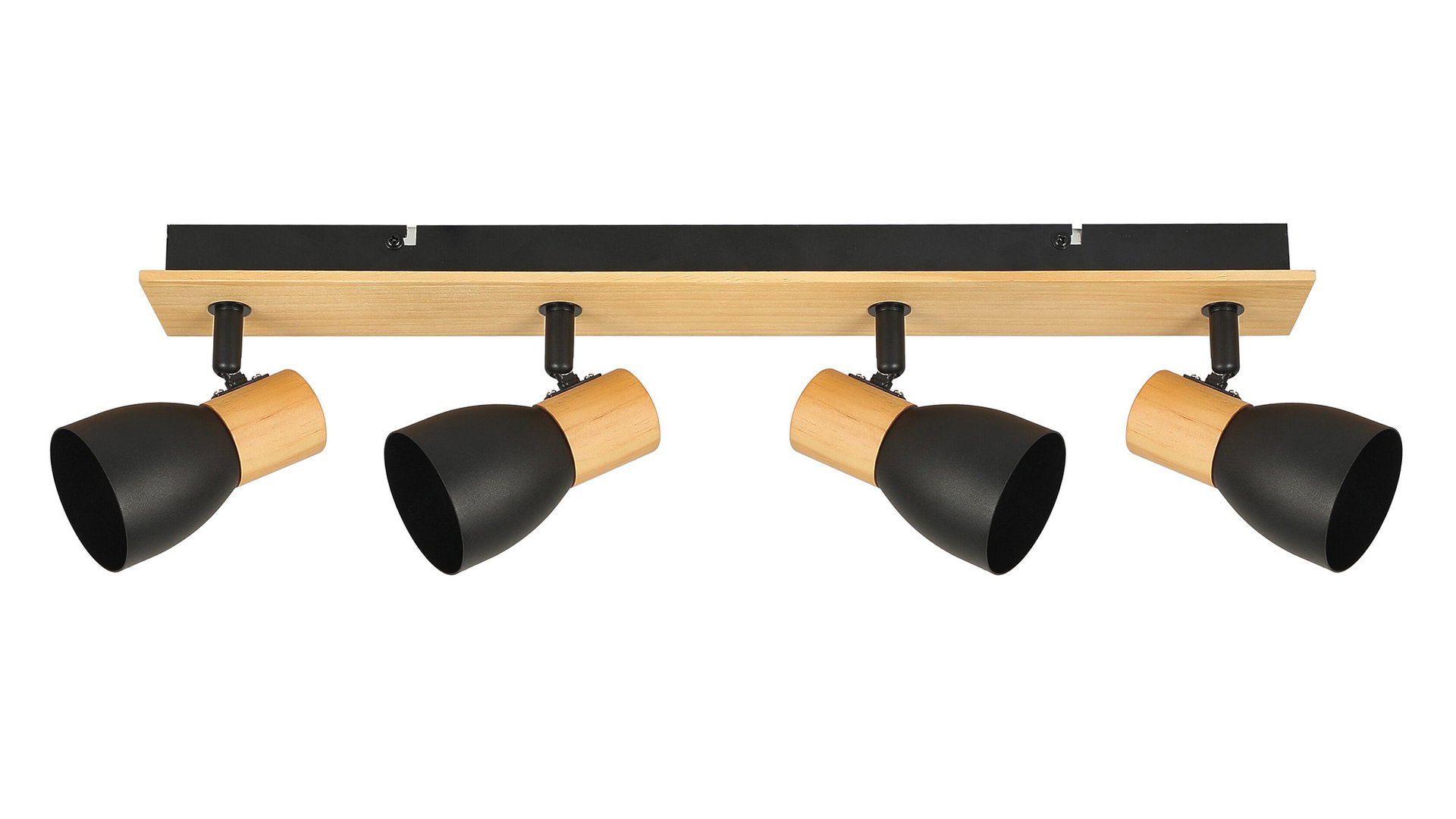 Plafonnier 4 spots GARY noir 16.5 Conforama