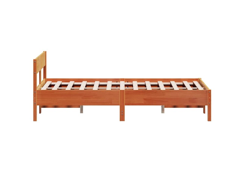  Lit double- lit adulte -  cadre de lit sans matelas  marron 120x190cm bois pin massif  - Conforama D