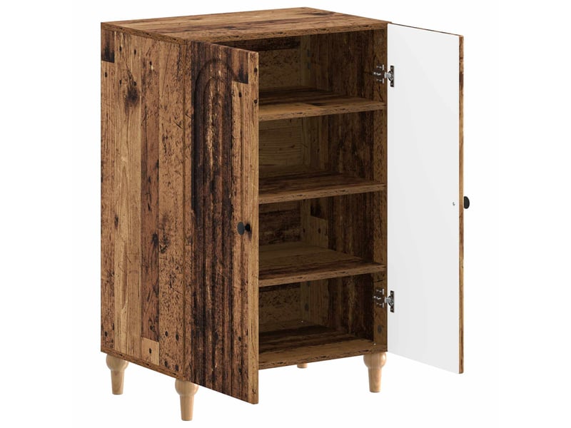  Meuble à chaussure, cabinet à chaussures alkmaar 59,5x39,5x90 cm bois ancien  - Conforama C