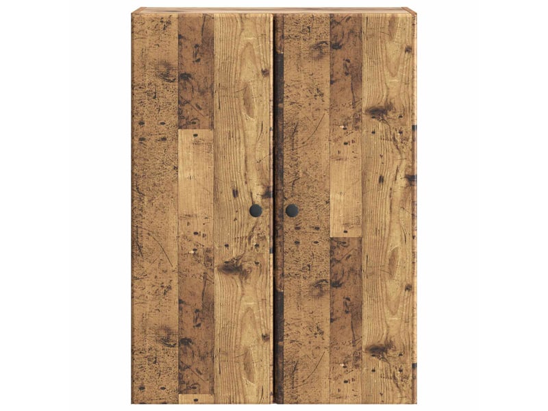  Armoire murale salon 66x34,5x90cm bois d'ingénierie bois ancien shl8865  - Conforama D