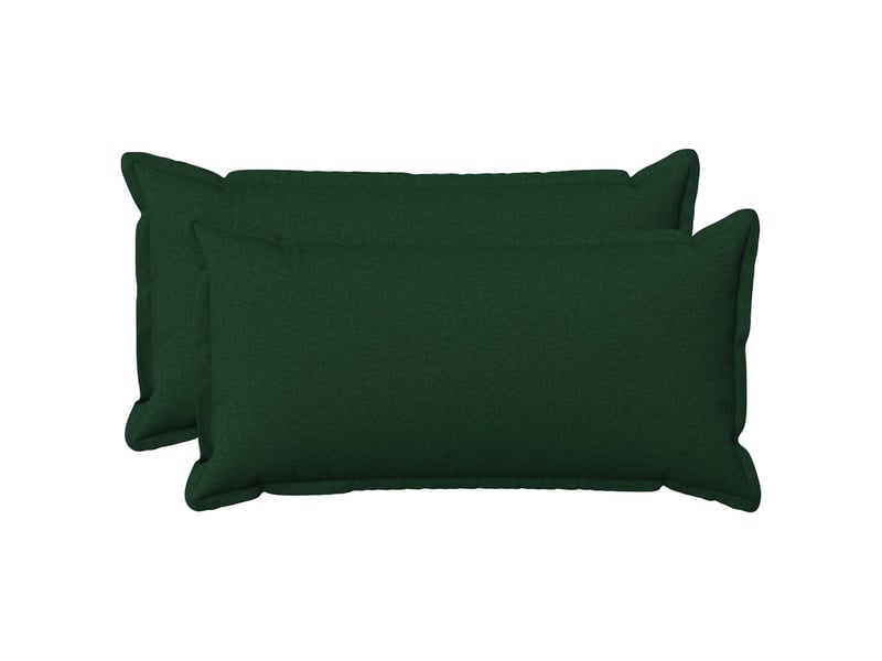  Lot de 2 coussins, coussins décoratifs houten vert foncé lin synthétique cf56534  - Conforama B