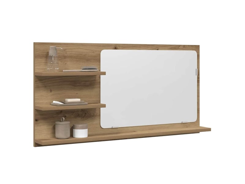  Armoire à miroir de salle de bain chêne artisanal 90x11x45 cm  - Conforama C