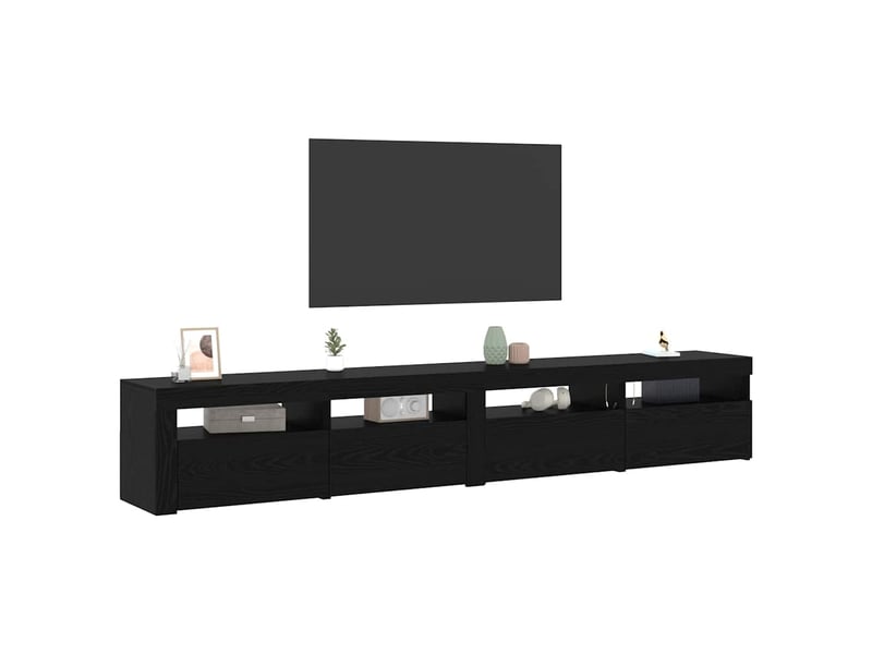  Ensemble meuble tv - banc tv - meuble de rangement 3 pcs chêne noir bois d'ingénierie  - Conforama C
