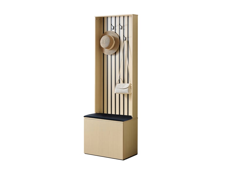  Portemanteau avec banc et rangement 61 x 179,5 cm en mdf  - Conforama A