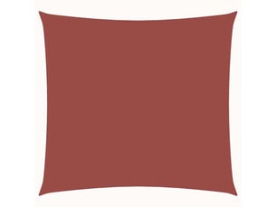 Voile de parasol - voile d'ombrage tissu oxford carré 7x7 m terre cuite