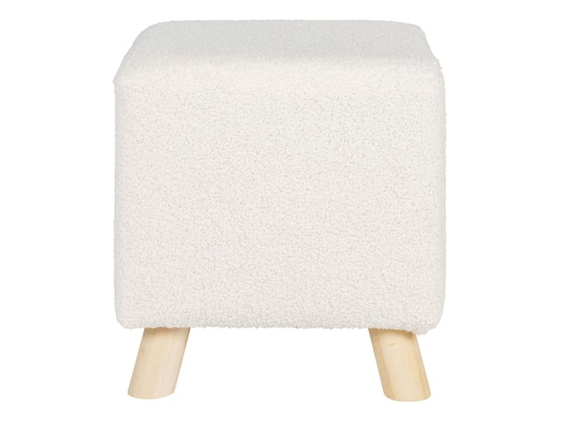 Pouf INAYA coloris blanc - Conforama E