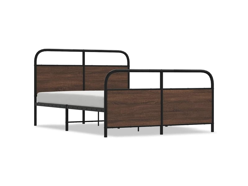  Cadre de lit sans matelas 120x190 cm chêne marron  - Conforama B