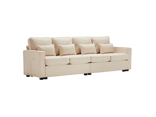 Canapé droit fixe MODENVIE 4 places Polyester beige
