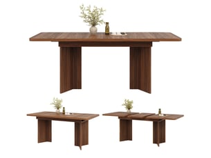 Table à manger extensible marron, rangement, gain de place, confort, solide - mdf - 120x80x76.1cm - cuisine et salle à manger