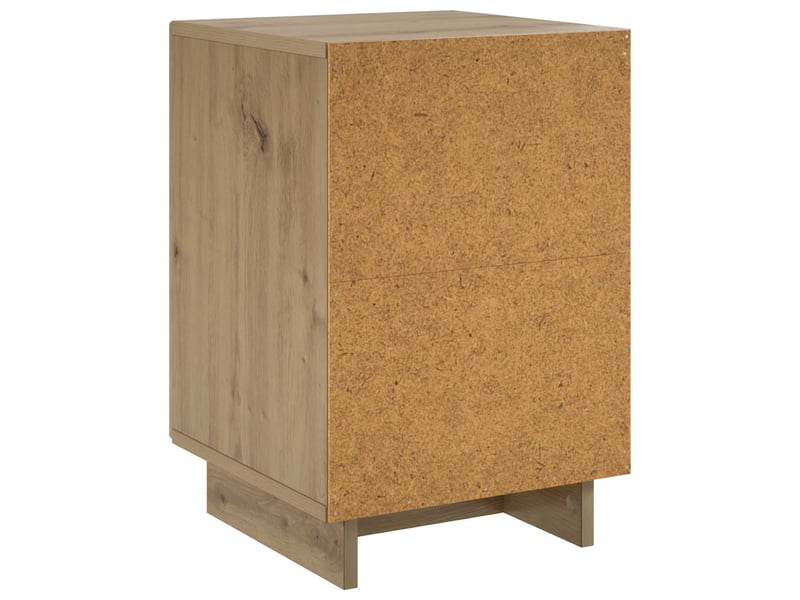  Table de chevet - cabinet de chevet - table de nuit chêne artisanal 33,5 x 34,5 x 50 cm  - Conforama E