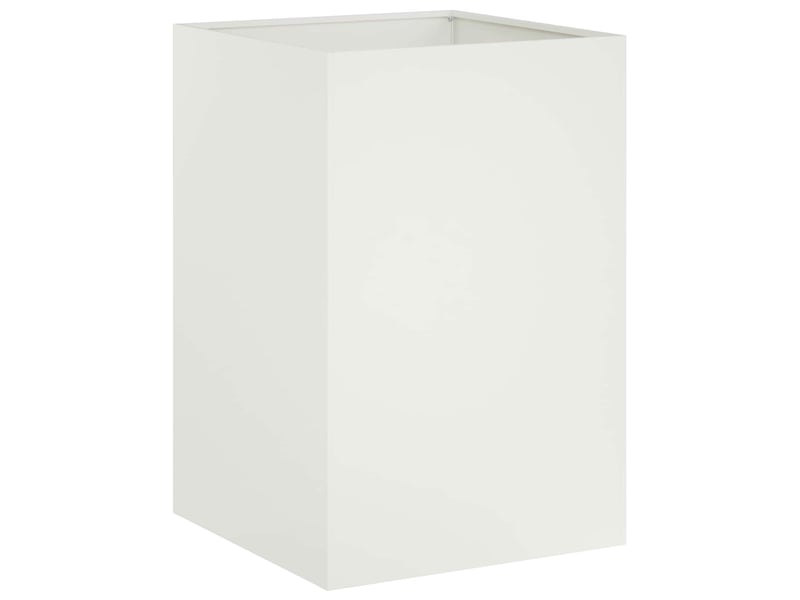  Jardinière - cache-pot de jardin blanc 50 x 50 x 75 cm acier laminé à froid  - Conforama A