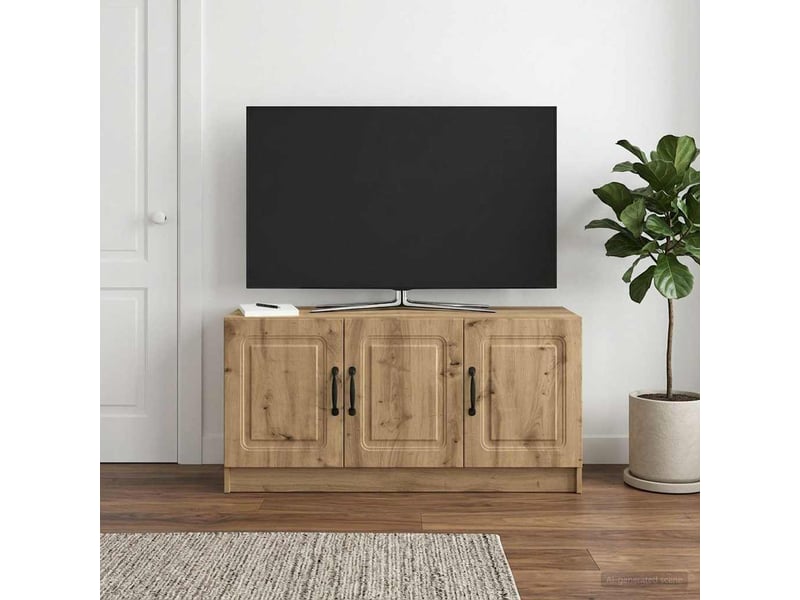  Meuble tv - banc tv - meuble de rangement 99 x 34,5 x 47 cm chêne artisanal bois d'ingénierie  - Conforama D