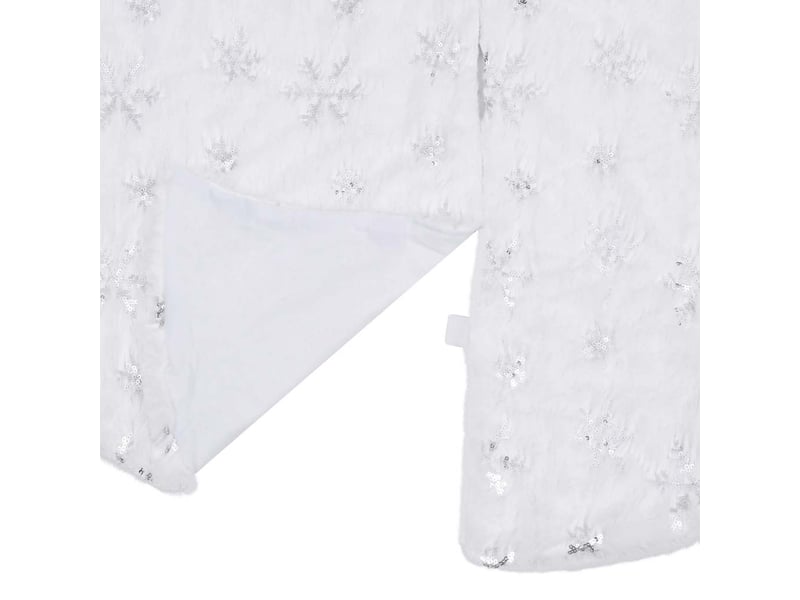 Jupe de sapin de noël de luxe blanche 122 cm en fausse fourrure  - Conforama C