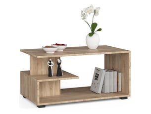 Table basse rectangulaire coloris bois clair AKORD PIN - 90 cmx51 cm