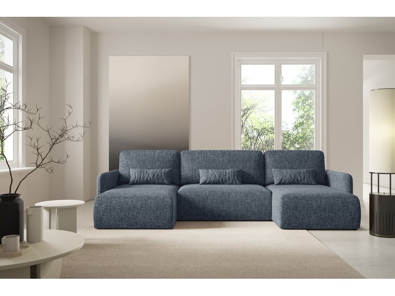 Canapé d'angle convertible livello u gris anthracite - Conforama B