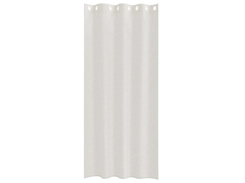  Lot de 2 rideaux en voile, voilage crème 225 x 140 cm polyester cf43899  - Conforama D