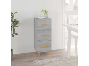 Buffet - bahut - meuble de rangement sonoma gris 34,5x34x90 cm bois d'ingénierie