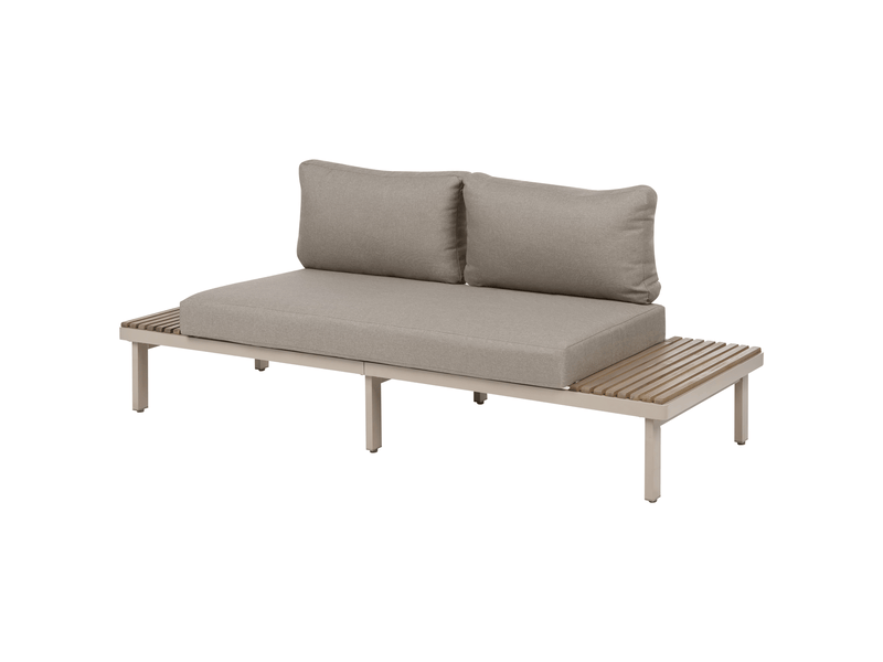  Ensemble de salon de jardin avec table 5 places fivizzano acacia beige  - Conforama E