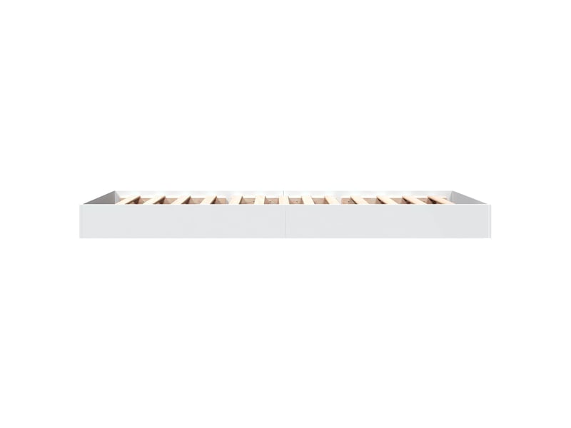 Lit simple- lit adulte - cadre de lit au sol blanc 80 x 200 cm bois d'ingénierie - Conforama D