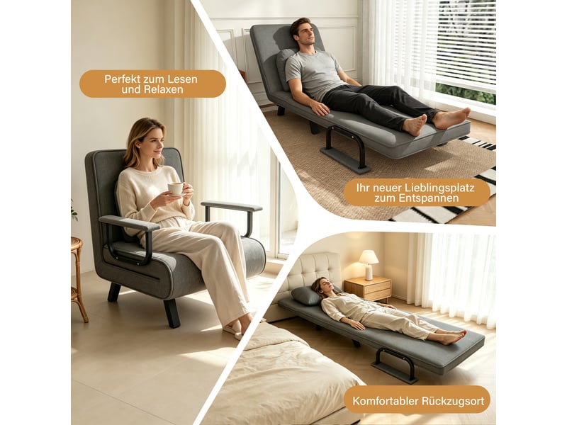  Fauteuil de relaxation 185 cm fonction lit, dossier 5 positions  - Conforama E
