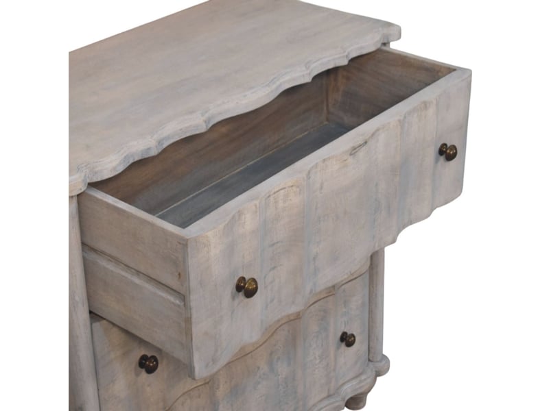  Artisan furniture commode lume en bois massif à panneaux effet blanchi  - Conforama E