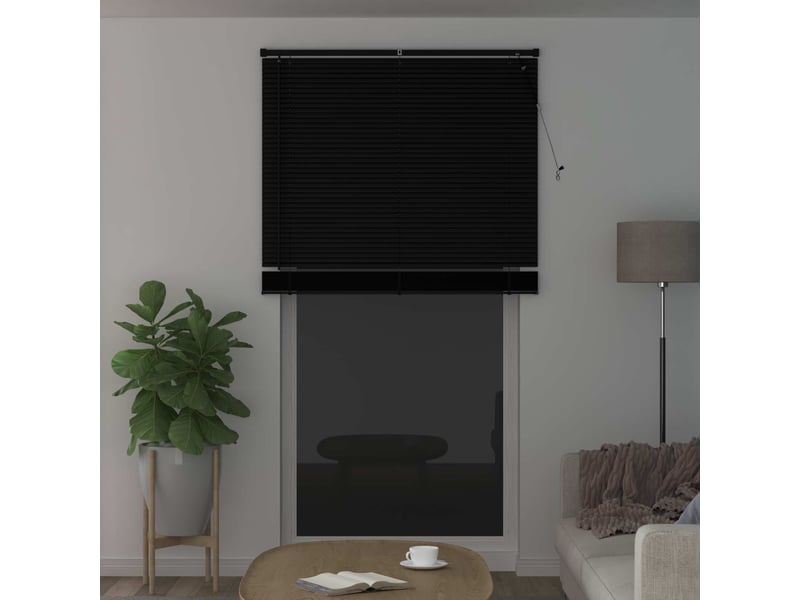  Store vénitien, store de fenêtre noir 213 x 120 cm 25 mm pvc cf48139  - Conforama C