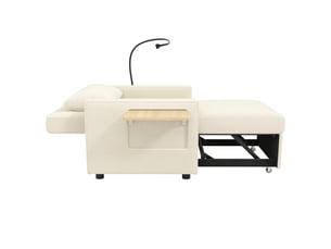 Fauteuil convertible   Velours côtelé beige
