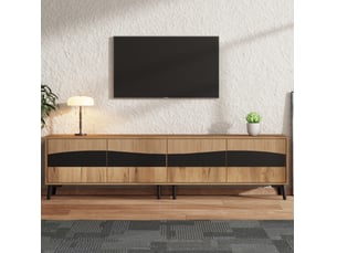 Meuble tv coloris naturel 180 cm <strong>TCQPZ</strong> <strong></strong>
