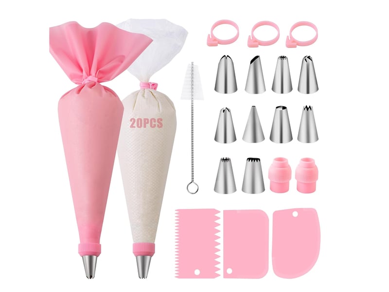  Lot de 40 poches à douille de pâtisserie – rose  - Conforama A