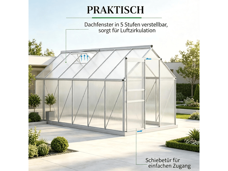  Serre de jardin pratique et robuste, serre tunnel walk-in  - Conforama E