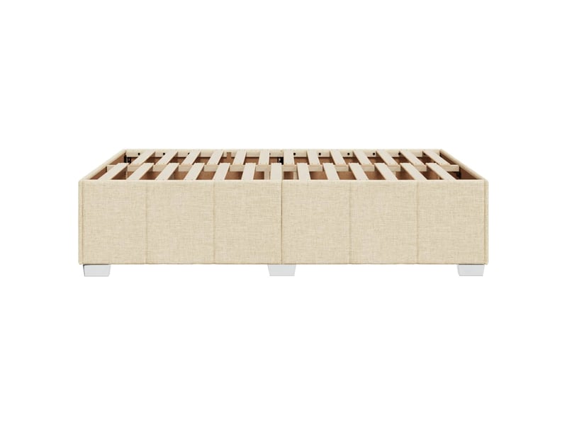 Lit double- lit adulte -  cadre de lit sans matelas crème 120x190 cm tissu  - Conforama D