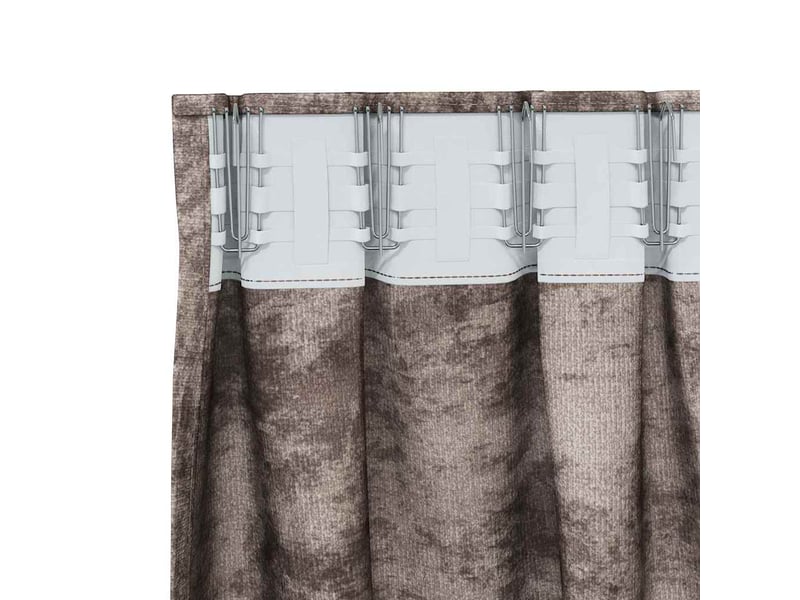 Lot de 2 rideaux en velours, rideaux de fenêtre cappuccino 140 x 140 cm velours cf44154  - Conforama E