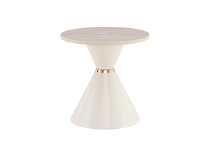 Table basse rond(e) coloris beige LPOSPI  - 70 cmx50 cm