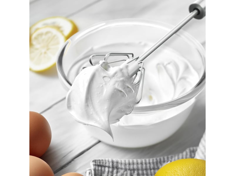  1 pc batteur à œufs semi automatique acier inoxydable, batteur à oeufs de cuisine multifonctionnel, pousseur à main batteur à oeufs rotatif  - Conforama E