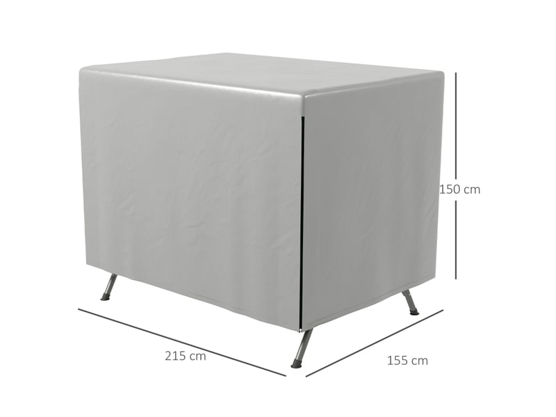 Funda protectora impermeable para balancín de jardín 3 plazas con cremallera antipolvo y antiviento 215x155x150 cm - Conforama E