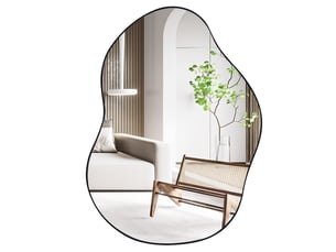 Miroir rectangulaire à fixer coloris noir HELLOSHOP 26   - 78 cm x 78 cm