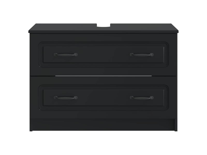  Meuble sous lavabo de salle de bain utrecht noir cf64937  - Conforama D