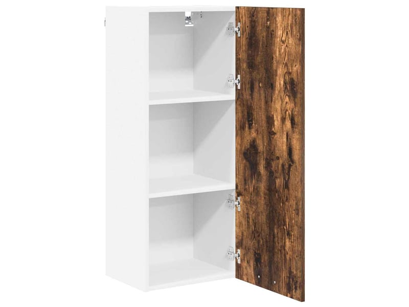  Meuble de rangement, armoire suspendue chêne fumé 40x31x100cm bois d'ingénierie shl7821  - Conforama E