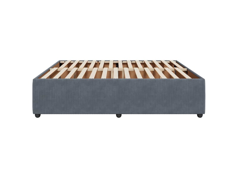  Lit double- lit adulte -  cadre de lit sans matelas gris foncé 200x200 cm velours  - Conforama D