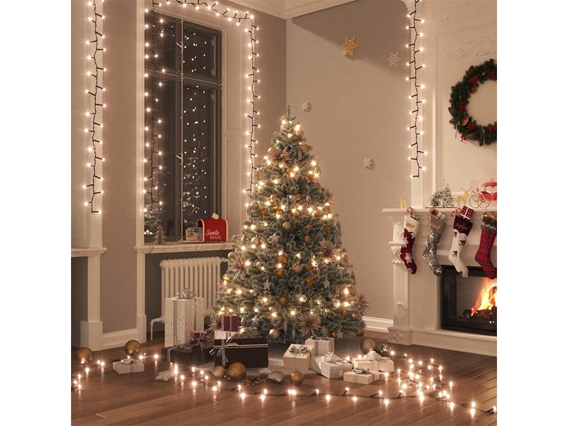  Guirlande à led, éclairage de noël compacte avec 400 led blanc chaud 13 m pvc cf62279  - Conforama B