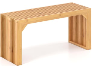 Banc 2 place(s) coloris naturel <strong>COSTWAY</strong> <strong></strong> - 90 cm