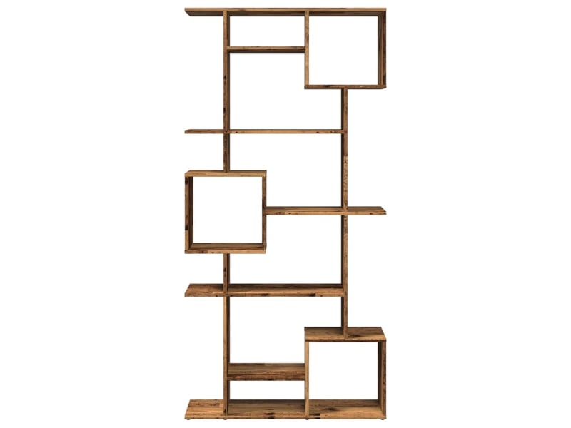  Bibliothèque, meuble de rangement salon vieux bois 92x29x188 cm bois d'ingénierie  - Conforama D