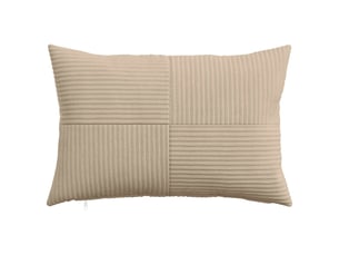 Lot de 6 housses de coussin almelo taupe 50 x 75 cm velours côtelé cf49893