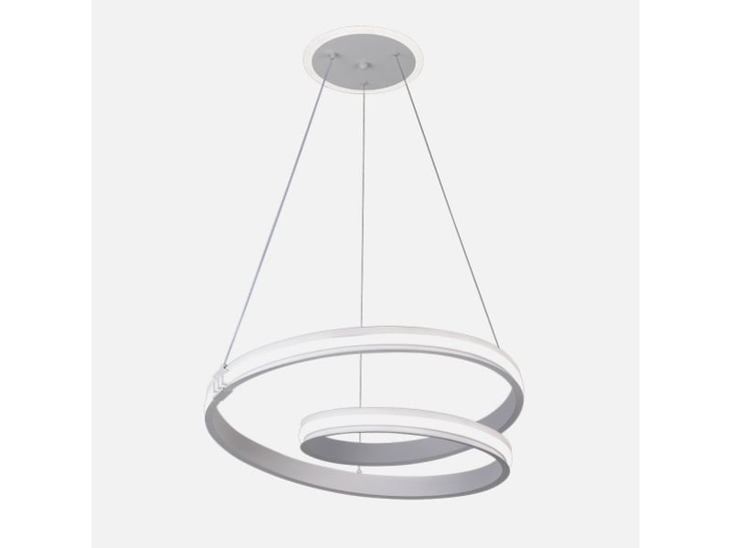  Fabrilamp luster, suspension, moderne, led, 129 w, 10920 lm, 3000-4000-6000 k, blanc, 50-123.5 x 54 x 54 cm 249992001 - Conforama C