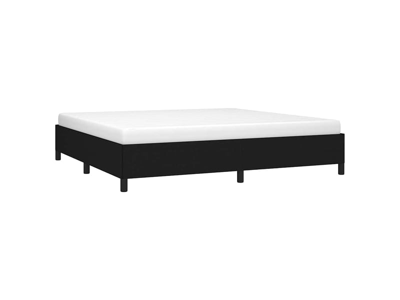  Lit double- lit adulte -  cadre de lit sans matelas noir 200x200 cm tissu  - Conforama B