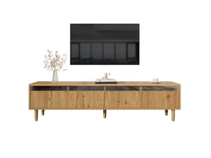 Meuble tv coloris bois clair 178 cm MEUBLIV  