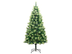 Sapin de noël artificiel, arbre de noël à charnières avec support 210 cm shl873