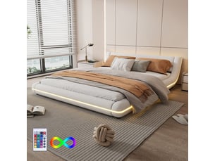 Lit 2 places 160x200 cm   blanc coloris blanc